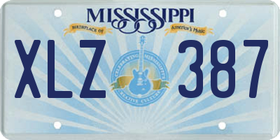 MS license plate XLZ387