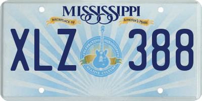 MS license plate XLZ388