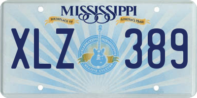 MS license plate XLZ389
