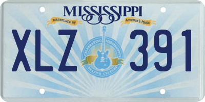 MS license plate XLZ391