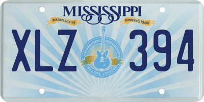 MS license plate XLZ394