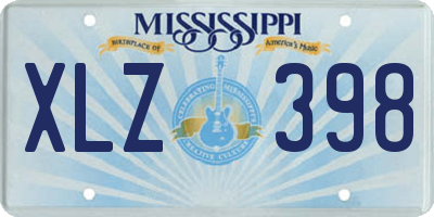 MS license plate XLZ398