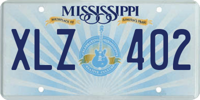 MS license plate XLZ402