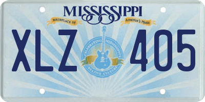 MS license plate XLZ405