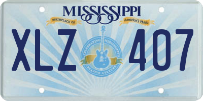 MS license plate XLZ407