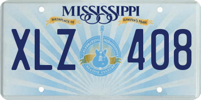 MS license plate XLZ408