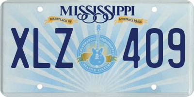 MS license plate XLZ409