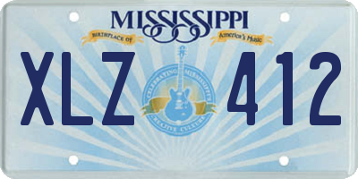 MS license plate XLZ412