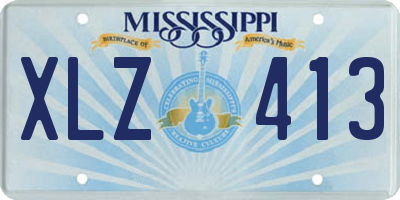 MS license plate XLZ413
