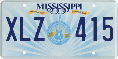 MS license plate XLZ415