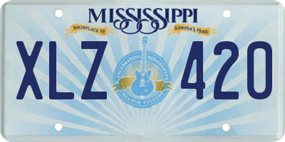 MS license plate XLZ420