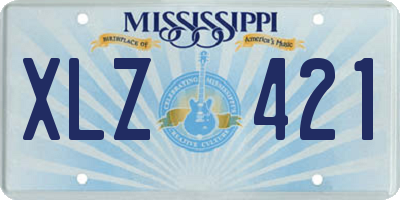 MS license plate XLZ421