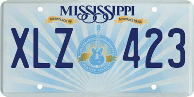 MS license plate XLZ423