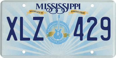 MS license plate XLZ429