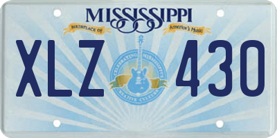 MS license plate XLZ430