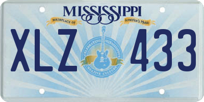 MS license plate XLZ433