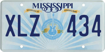 MS license plate XLZ434