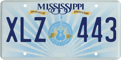 MS license plate XLZ443