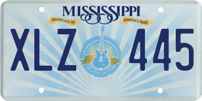 MS license plate XLZ445