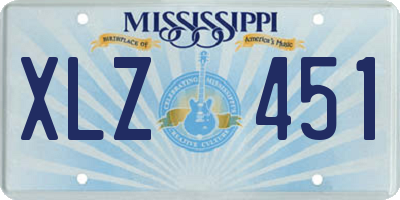 MS license plate XLZ451