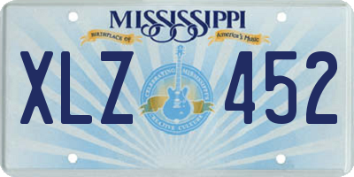 MS license plate XLZ452