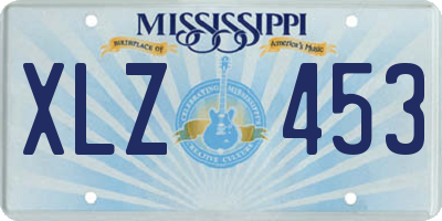 MS license plate XLZ453