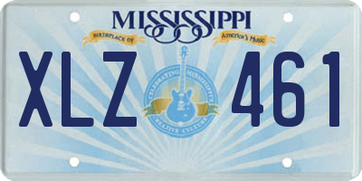 MS license plate XLZ461