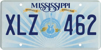 MS license plate XLZ462