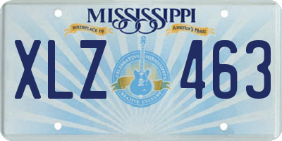 MS license plate XLZ463