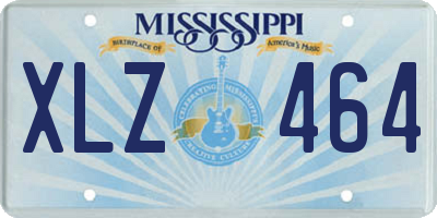 MS license plate XLZ464