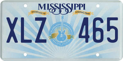 MS license plate XLZ465
