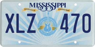 MS license plate XLZ470