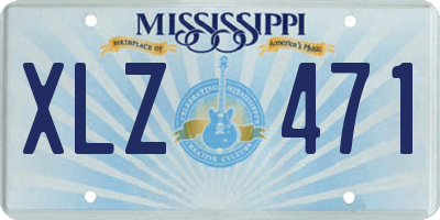 MS license plate XLZ471