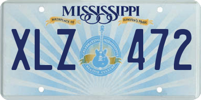 MS license plate XLZ472