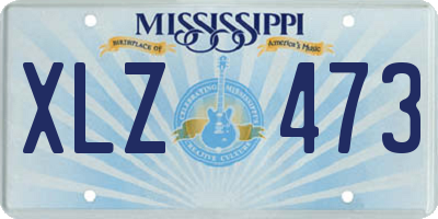 MS license plate XLZ473