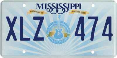 MS license plate XLZ474