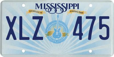 MS license plate XLZ475