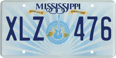 MS license plate XLZ476