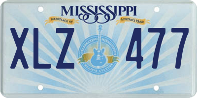 MS license plate XLZ477