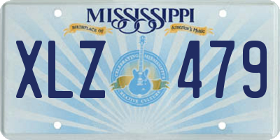 MS license plate XLZ479