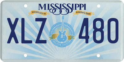 MS license plate XLZ480