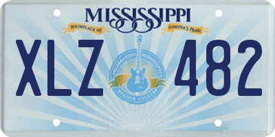 MS license plate XLZ482
