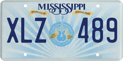MS license plate XLZ489