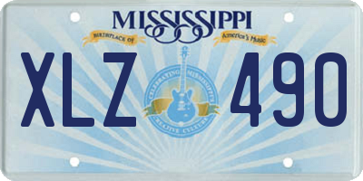 MS license plate XLZ490