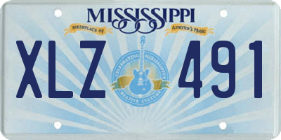 MS license plate XLZ491