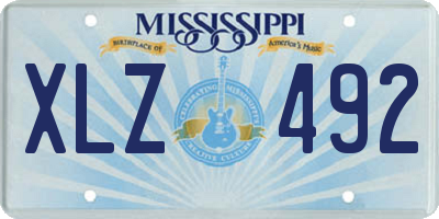 MS license plate XLZ492