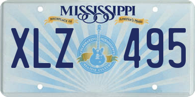 MS license plate XLZ495