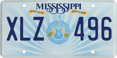 MS license plate XLZ496