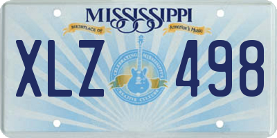 MS license plate XLZ498