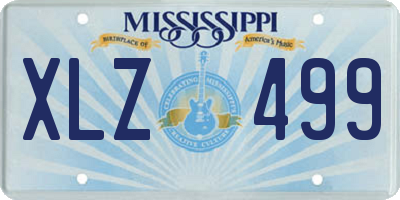 MS license plate XLZ499